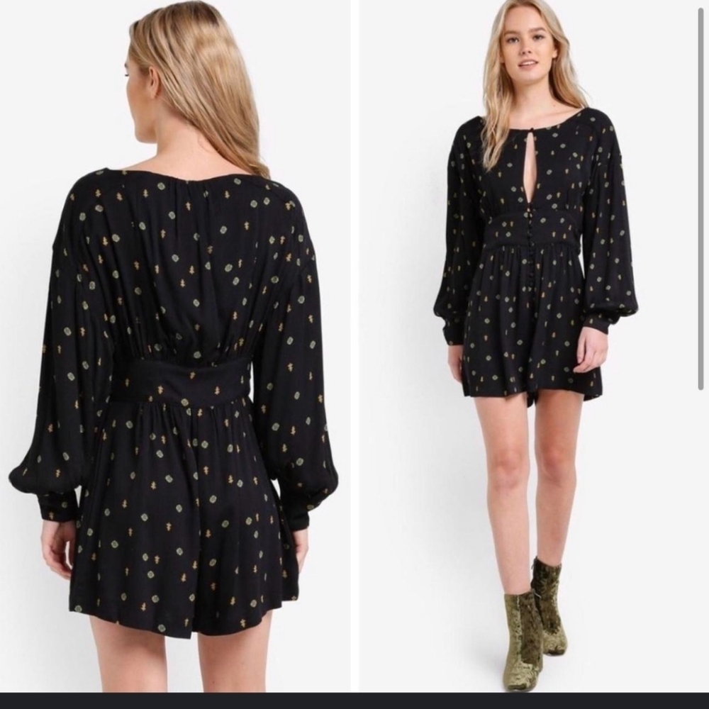 Free People Black Romper _Med